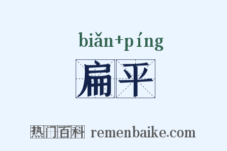 扁平是什么意思的图片